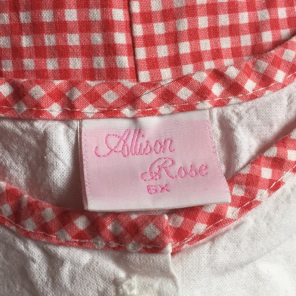 Girl’s 2 Piece Red and White Checked Gingham Set - Picture 5 of 5